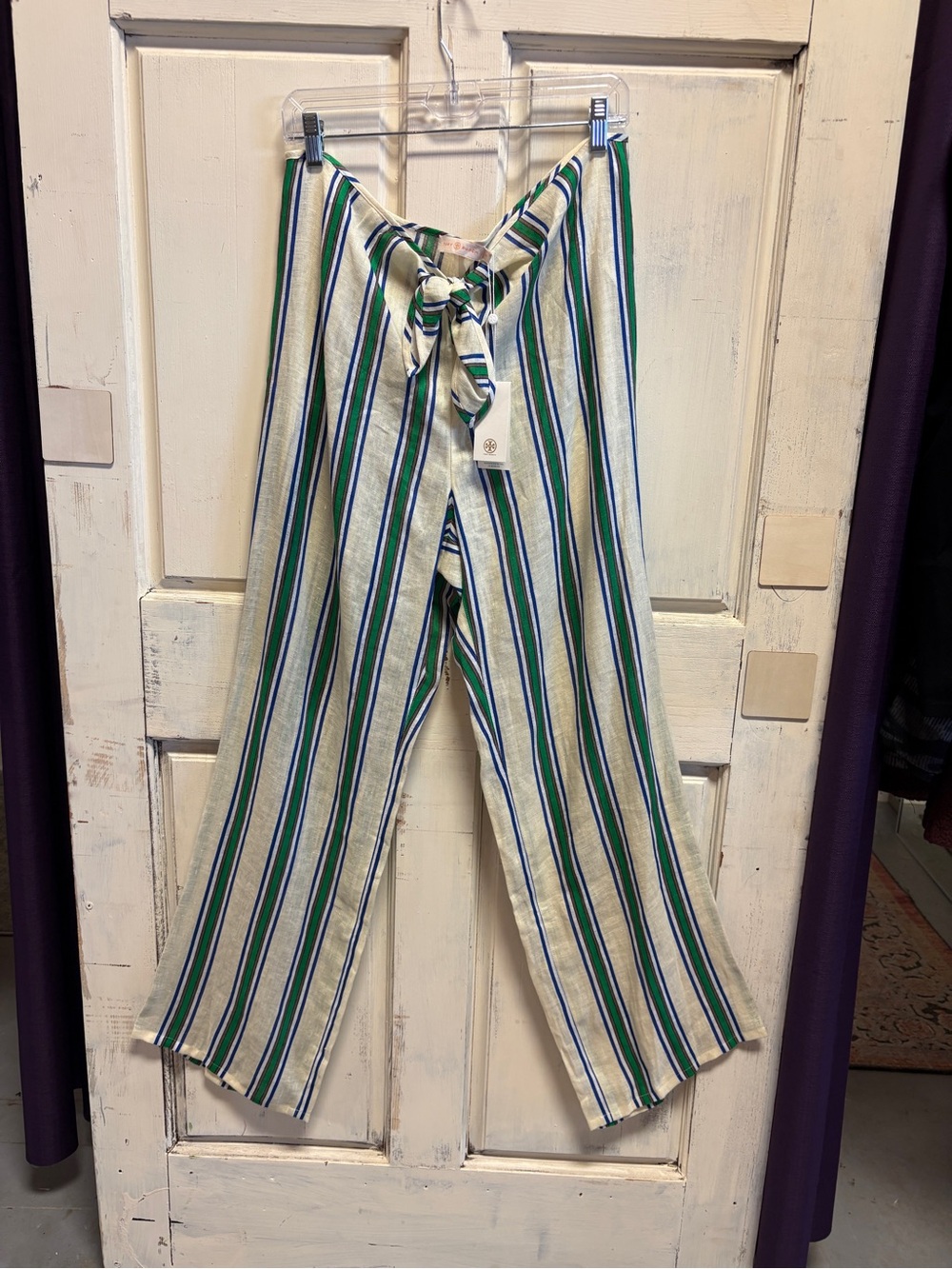 Tory Burch Linen Beach Pants Size Large
